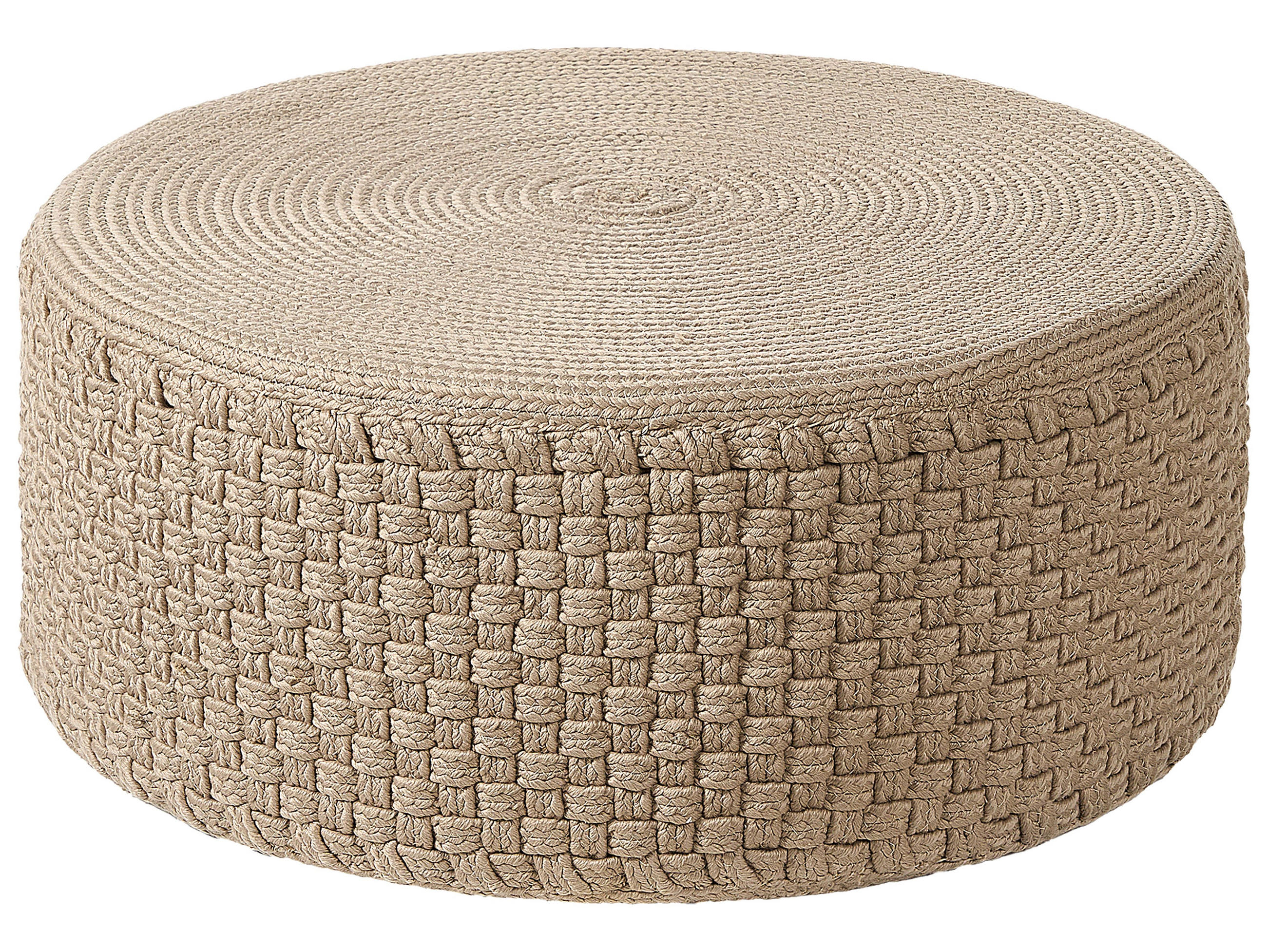 POUF Beige Mithi - Beige, Textil (70/30/70cm) - Beliani