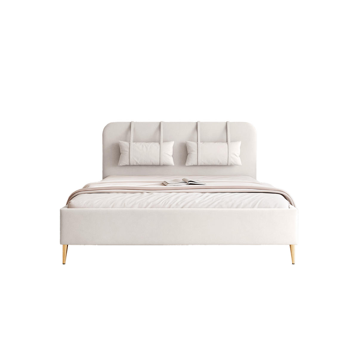 POLSTERBETT Rexal 160x200 cm, Cremeweiß - Ecru, Textil (200/160cm) - Fedve