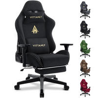GAMINGSTUHL Ergonomisch Schwarz - Schwarz, Textil (40/126/49cm) - Kaket