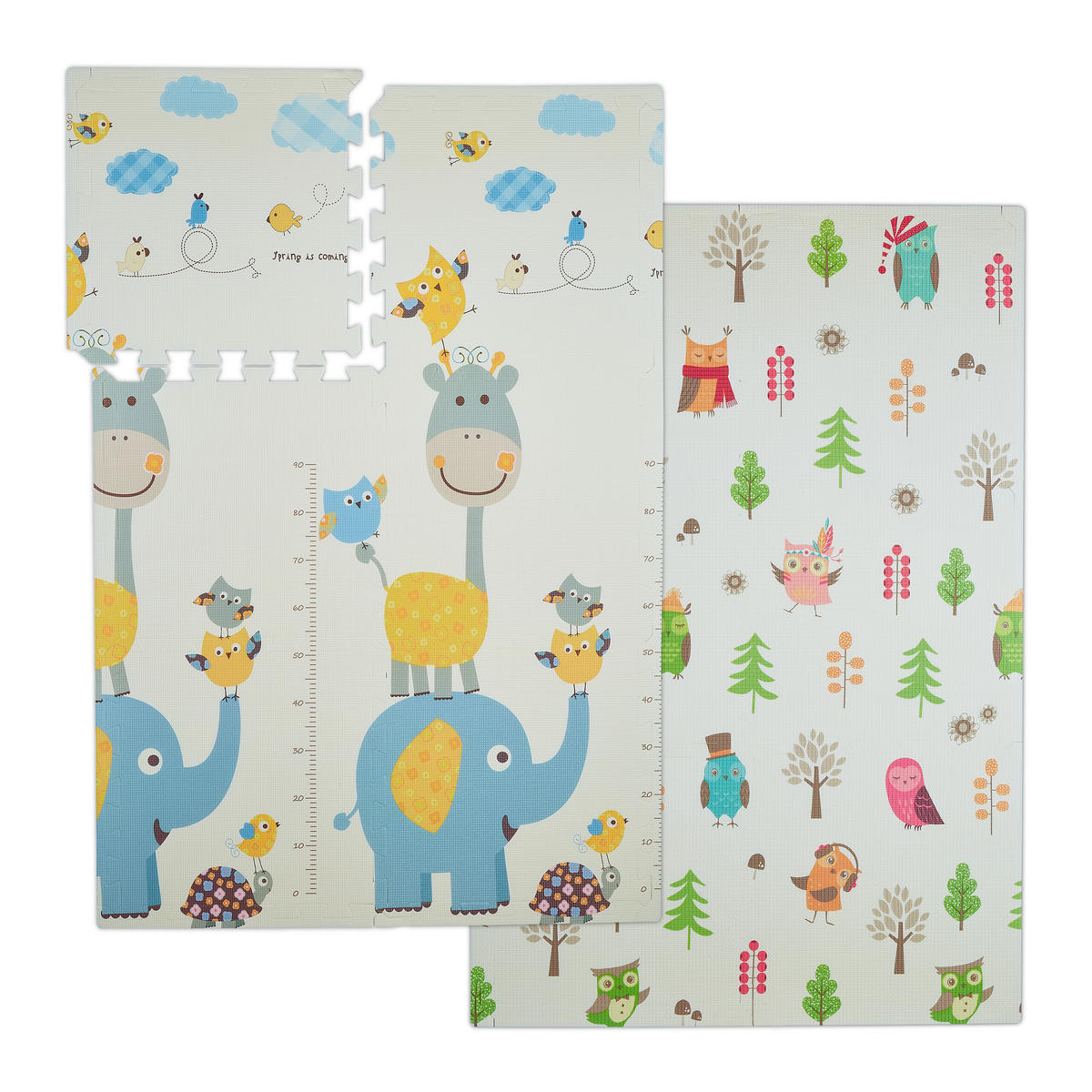 PUZZLEMATTE - Multicolor, Kunststoff/Textil (120/175cm) - Relaxdays