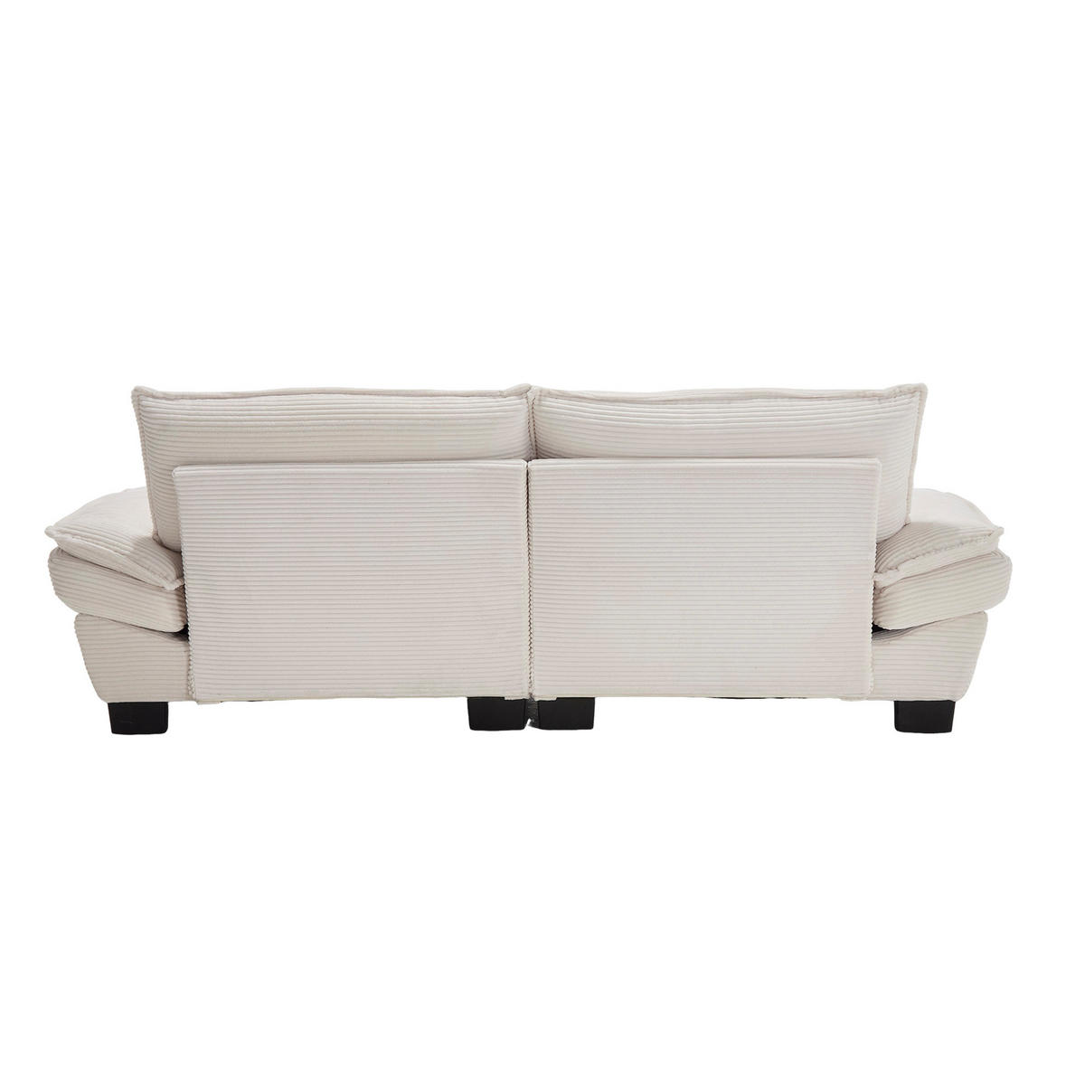 POHOVKA zo zamatu, 224/81/81 cm béžová, s hlbokým sedákom a 2 vankúšmi - béžová, textil (224/81/81cm) - BEAOK