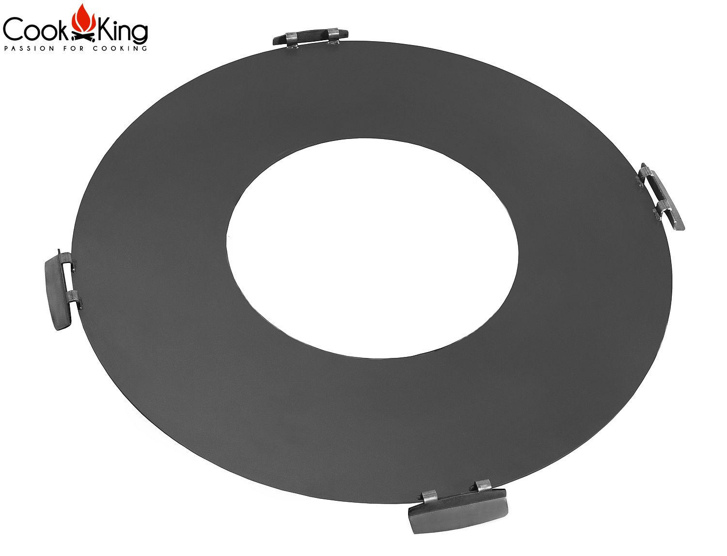 GRILLPLATTE für Feuerschale 102 cm mit 4 Griffen - Schwarz, Metall (102/1/102cm) - Cook King