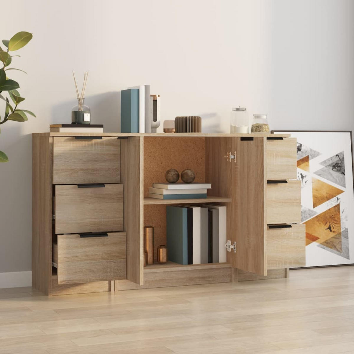 SIDEBOARD Hale 120/30/70 cm - Braun, Holzwerkstoff (120/70/30cm) - Nettlife