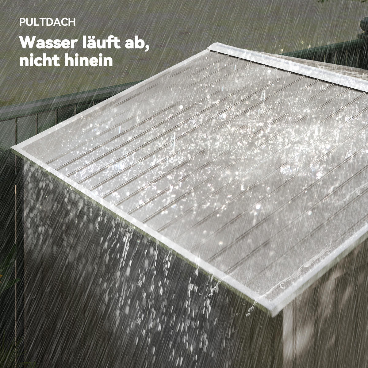 GERÄTEHAUS mit Pultdach, 4,9 m² - Braun, Metall (195/192/277cm) - Outsunny