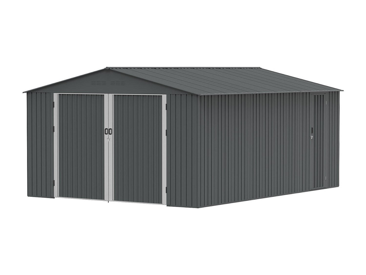 GARAGE - 1 -Sitzer - Stahl - anthrazitgrau - RIDOSO - Anthrazit, Metall (366/186/494cm) - Vente-Unique