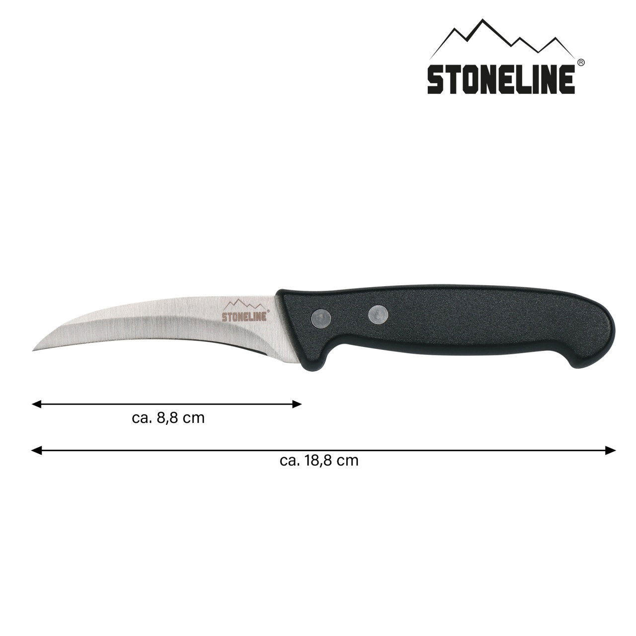 GEMÜSEMESSER - Schwarz, Metall (18.8cm) - Stoneline
