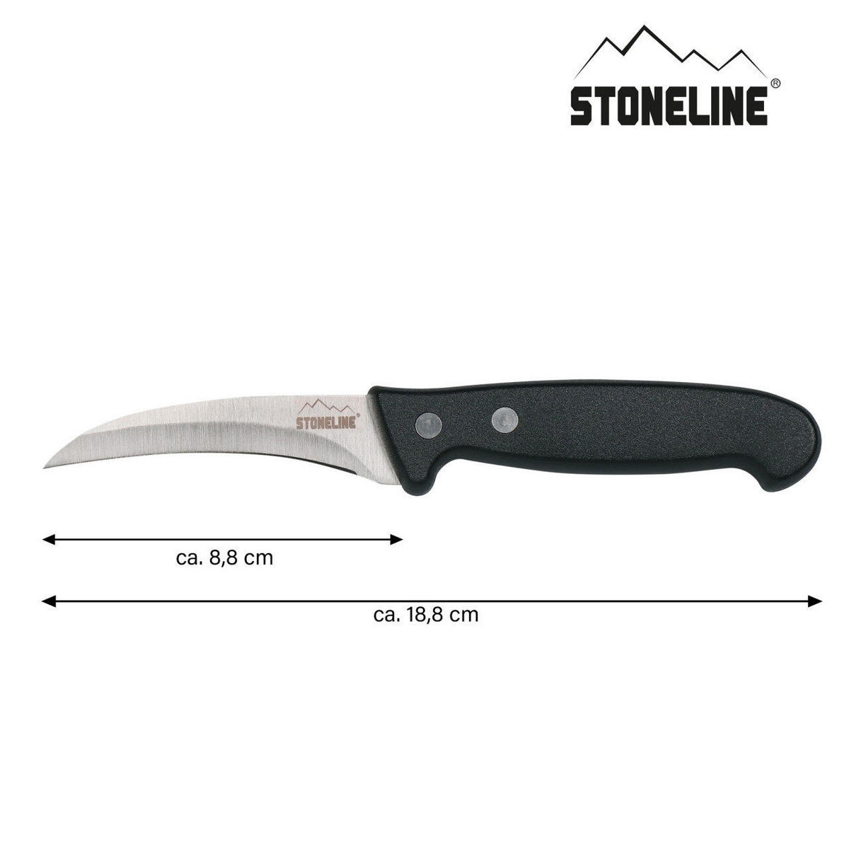 GEMÜSEMESSER - Schwarz, Metall (18.8cm) - Stoneline
