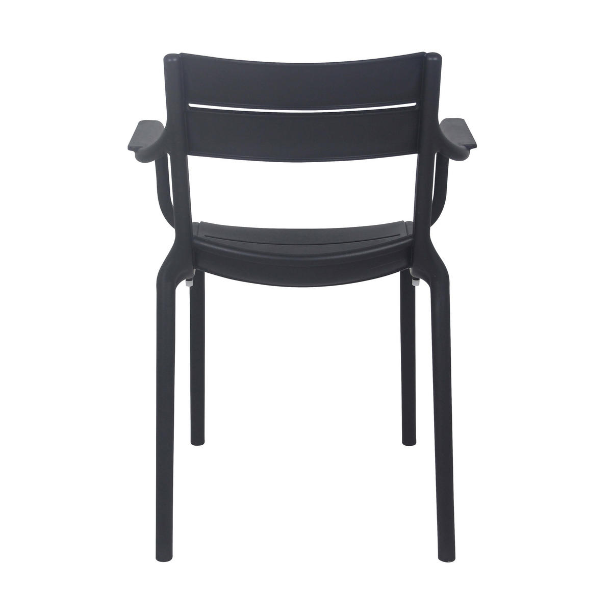 GARTENSTUHL, Schwarz - Schwarz, Kunststoff (55/59cm) - Oviala