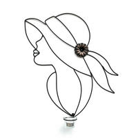 WANDTEELICHTHALTER 1-flammig mit Glas Metall Schwarz 50 cm - Schwarz, Metall (50cm) - DanDiBo