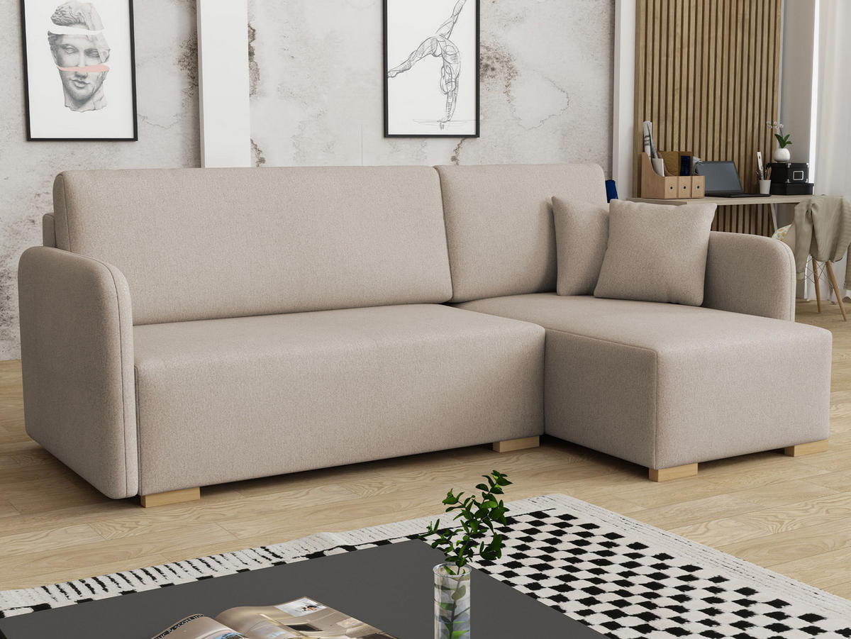 ECKSOFA Como L - Naturfarben, Holz/Textil (220/140cm) - MIRJAN24