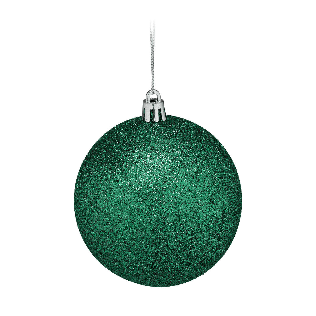110-TLG.WEIHNACHTSKUGELN-SET - Dunkelgrün, Kunststoff (8/9/8cm) - Relaxdays