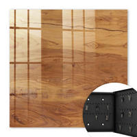 SCHLÜSSELBOX Schwarz 30x30 cm- Türöffnung nach rechts - Holzstruktur - Braun, Metall (30/30/5cm) - TULUP