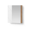 SPIEGELSCHRANK Ronco Weiß/Eiche 60 x 75 cm - Eiche Wotan/Weiß, Holzwerkstoff (60/75/17.2cm) - Livinity®