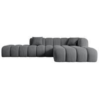 ECKSOFA Ottomane Rechts OLEA-L2 - 289x176x71 cm Dunkelgrau Cord - Dunkelgrau/Schwarz, Holzwerkstoff/Kunststoff (289/176cm) - ALTDECOR