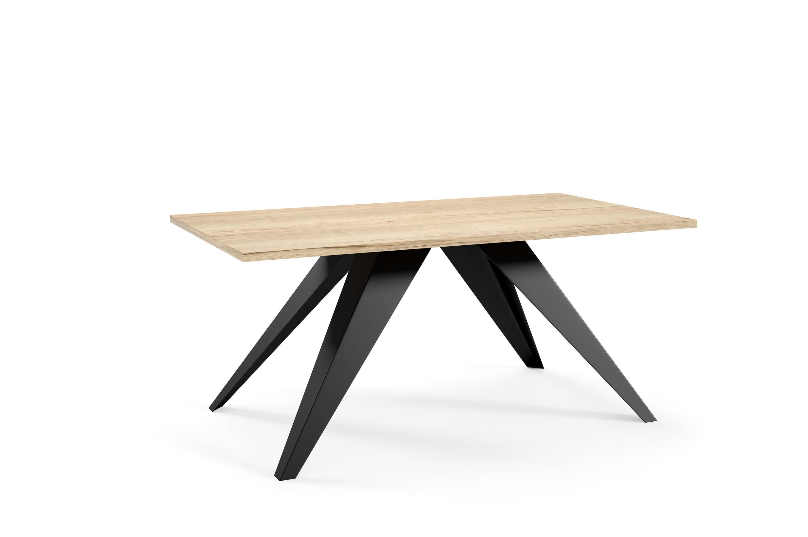 COUCHTISCH VARIA - Hellbraun/Schwarz, Holzwerkstoff (60/120/48cm) - Meblini