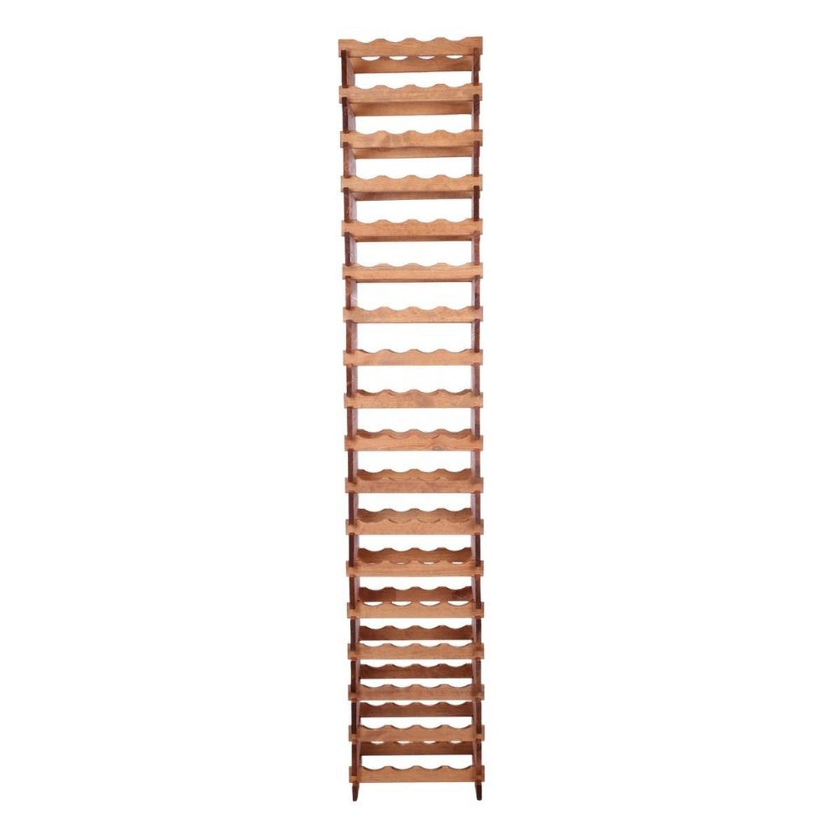 WEINREGAL VINOTECA FLEX PRO HxBxT 247x46x28cm 72 Flaschen auf 18 Ebenen Braun geölt - Braun, Holz (46/247/28cm) - PROREGAL
