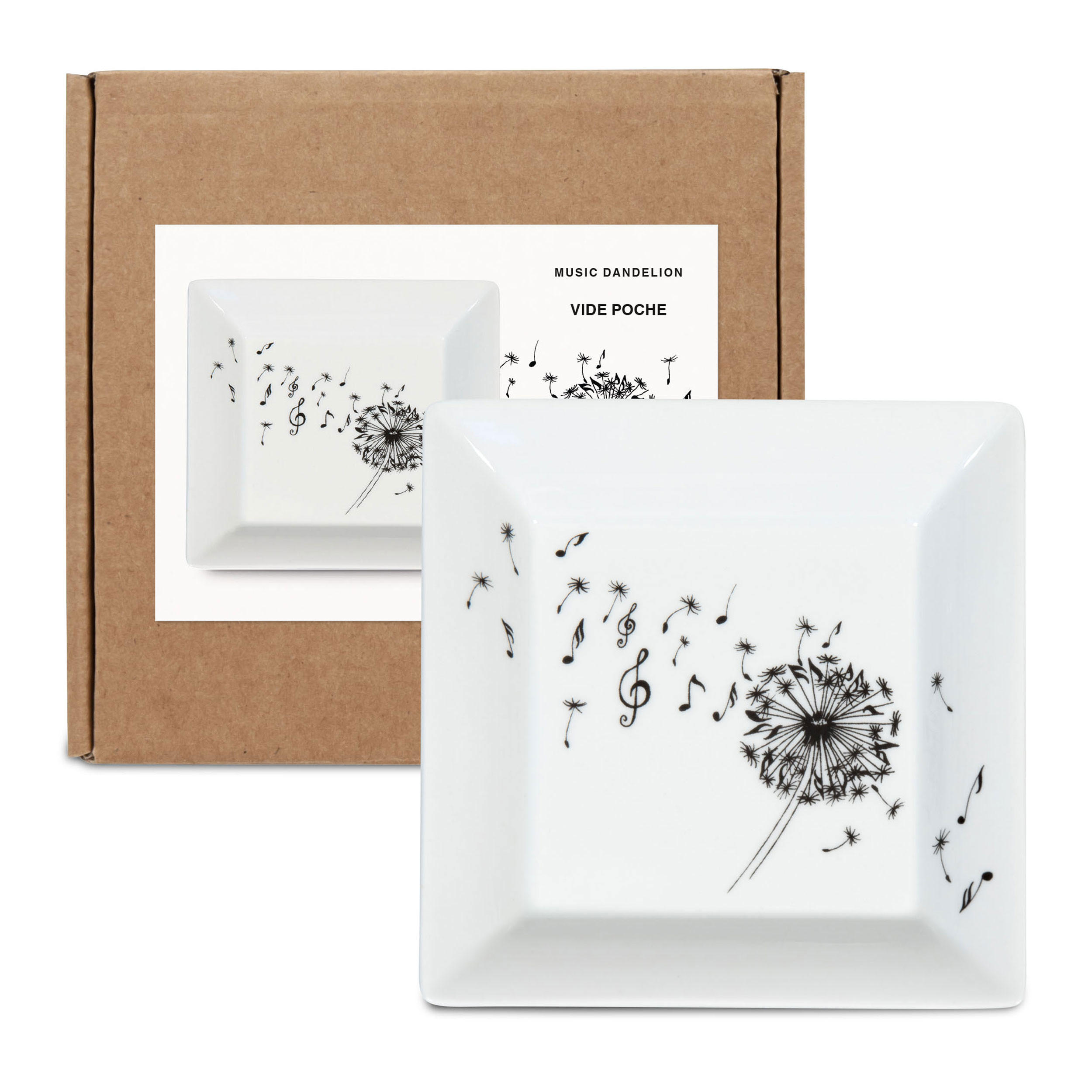 KAFFEEBECHER Vide Poche Ablageschale Music Dandelion - Naturfarben, Keramik (0.4L) - Könitz