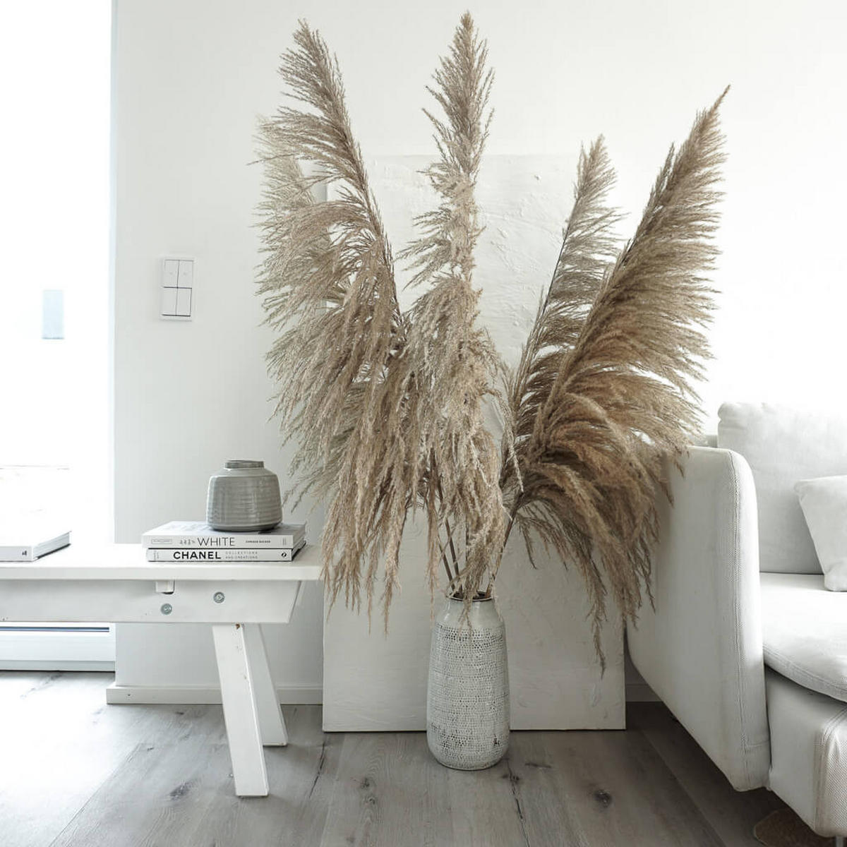 PAMPASGRAS XL: Zeitlose Eleganz für Dein Zuhause - braun / 115 cm / 1 Wedel - Braun, Naturmaterialien (115cm) - Lykke & You