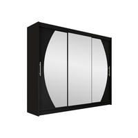 KLEIDERSCHRANK Aston V - Silberfarben/Schwarz, Holzwerkstoff/Kunststoff (250/215/58cm) - MIRJAN24