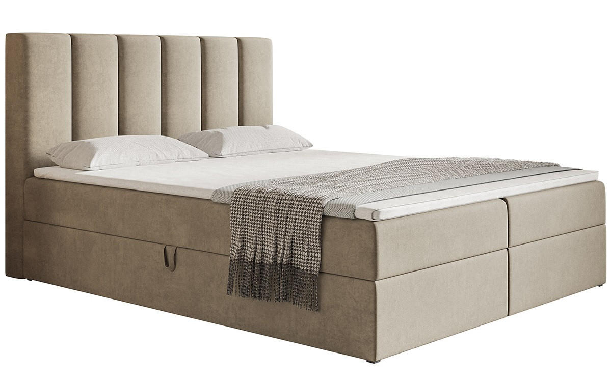 BETT Beige FOX 120x200 cm - Beige, Textil (120/200cm) - Sepro Meble