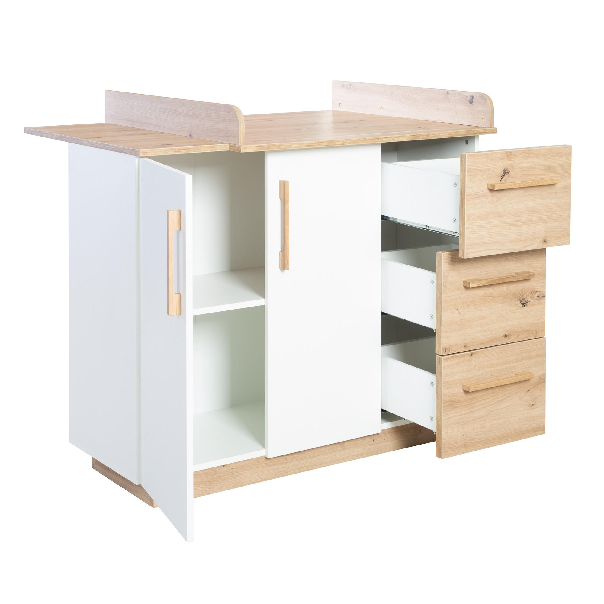 BABYZIMMER-SET Lion, 2-teilig - Multicolor/Eiche Artisan, Holz/Holzwerkstoff (76/82/144cm) - Roba