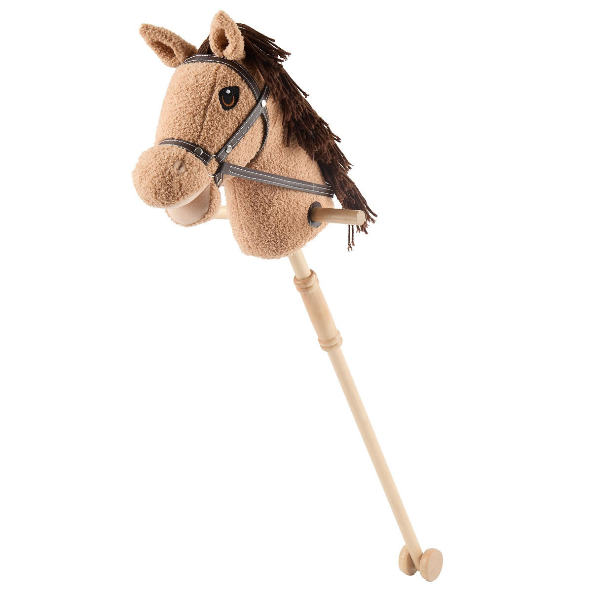 STECKENPFERD Kinder Hazel aus Holz - Braun, Textil (24/100cm) - Bieco Spielwaren