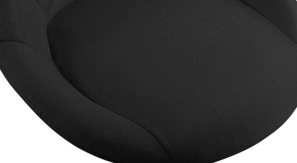 ARBEITSHOCKER Lazius Stoff schwarz - Schwarz, Metall (47/82/49cm) - TPFLiving