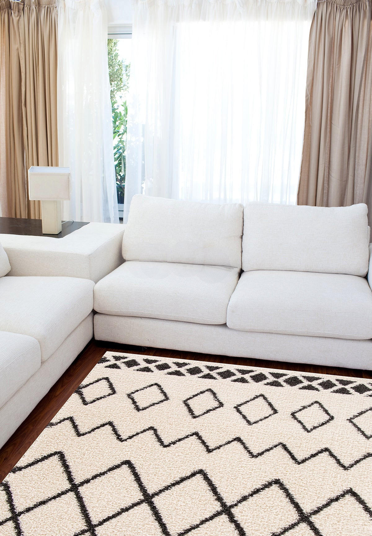 TEPPICH weich dick Ethno-Stil beige - Beige, Textil (200/290cm) - AFK Living