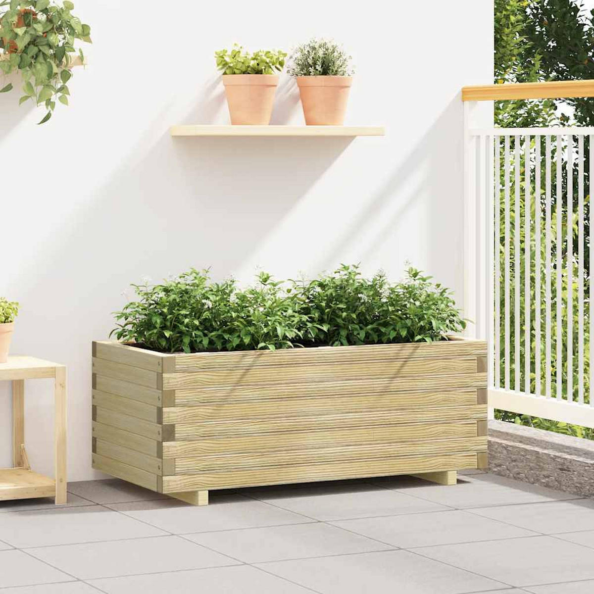 HOCHBEET 100/50/40 Cm Holz Rechteckig - Braun, Holz (50/40/100cm) - vidaXL