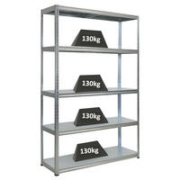 SCHWERLASTREGAL Steel Eagle 180x120x40 cm Fachlast 130kg Verzinkt - Silberfarben, Metall (120/180/40cm) - PROREGAL