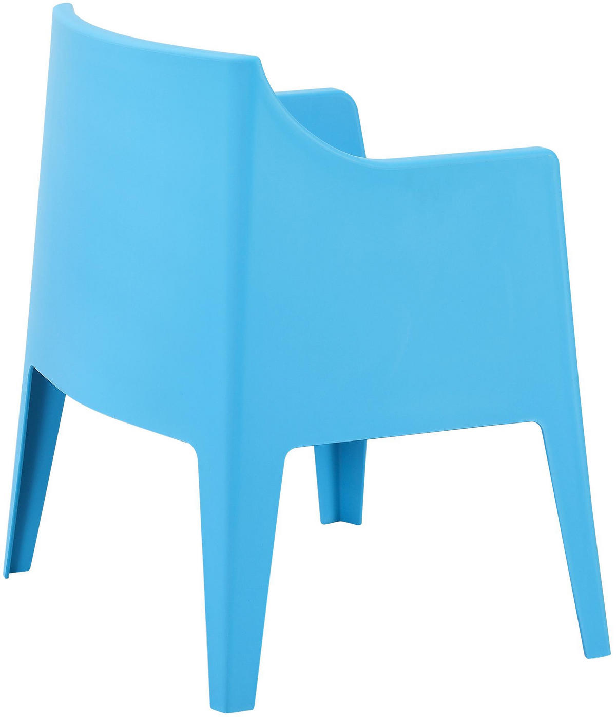 GARTENSTUHL Henri 4er Set 73x57x78cm Kunststoff Blau Stapelstuhl - Blau, Kunststoff (73/78/57cm) - DELUKE