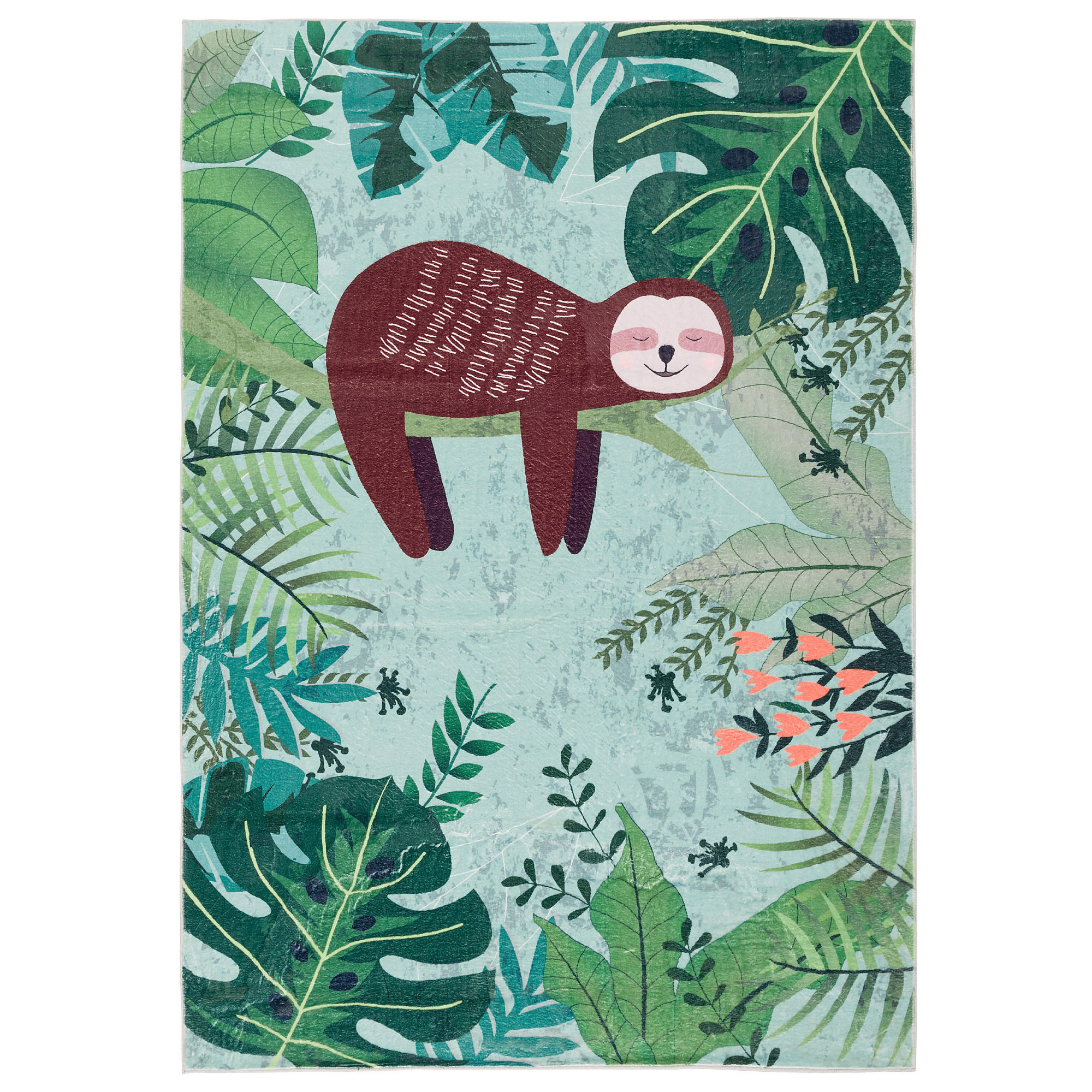 FELLTEPPICH PLUSH KIDS FAULTIER URWALD - Multicolor, Textil (80/150cm) - Pergamon