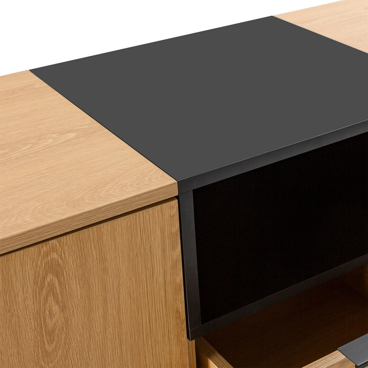 TV-ELEMENT Nieve 2 türen 1 schublade Eichenfarbe - Honigeiche, Holzwerkstoff (150/55/40cm) - VS Venta-stock