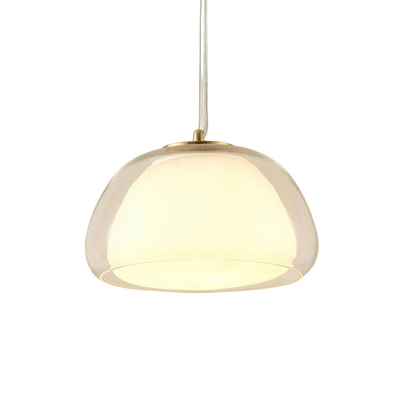 HÄNGELEUCHTE Lomelia, Transparent und weiß, 15cm - Transparent, Glas (15/25/15cm) - KOSILUM