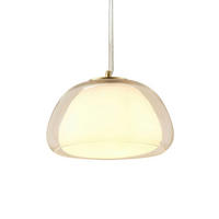 HÄNGELEUCHTE Lomelia, Transparent und weiß, 15cm - Transparent, Glas (15/25/15cm) - KOSILUM