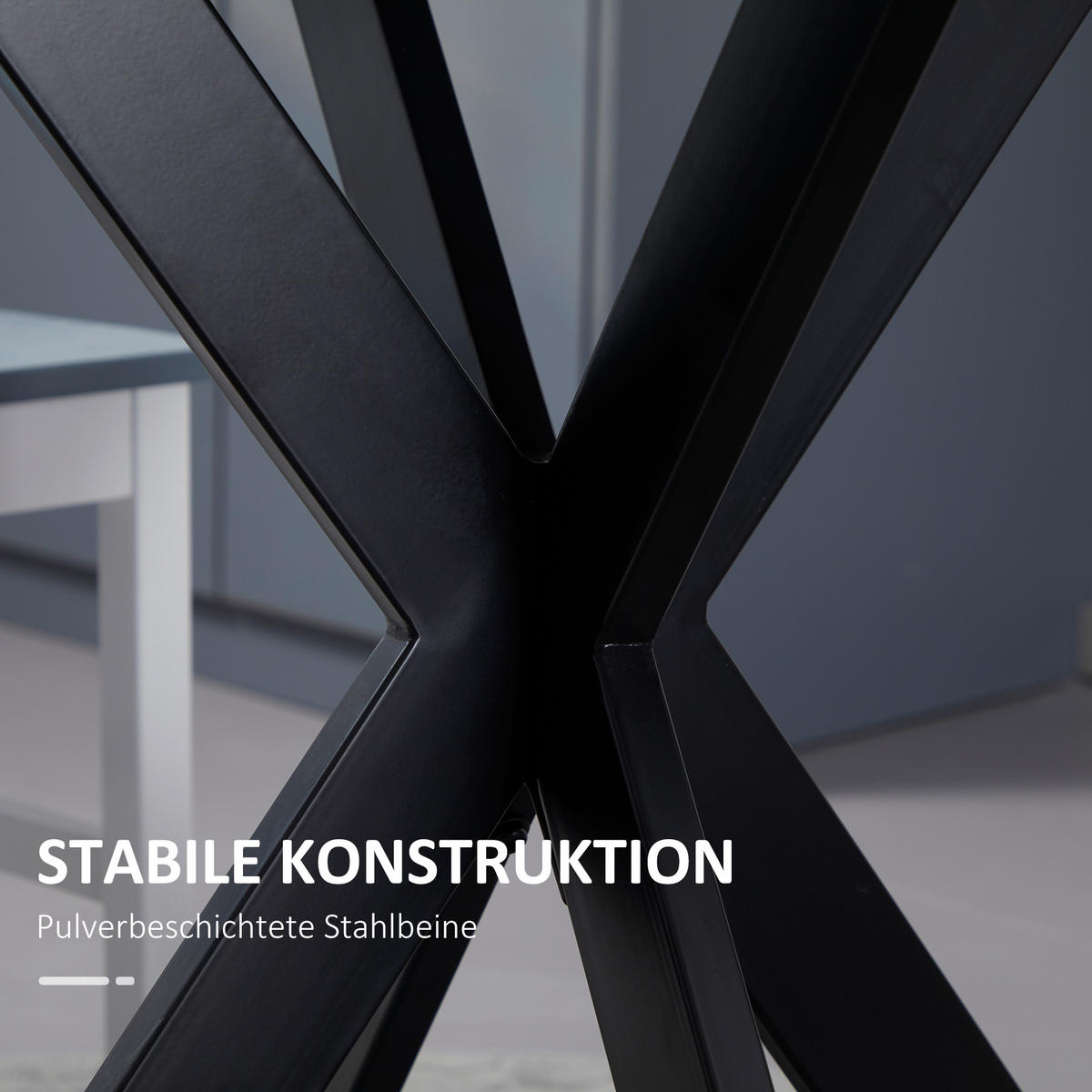 ESSTISCH 75 x 75 cm rund Küchentisch für 2-4 Personen mit Spinnenfuß Braun - Schwarz/Braun, Holzwerkstoff/Metall (75/75/75cm) - HOMCOM