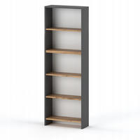 BÜCHERREGAL – Grau/Eiche Wotan - Eiche Wotan/Grau, Holz (60/189/30cm) - Stiv Meble