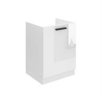 SPÜLENUNTERSCHRANK 60 cm SDZ ohne Arbeitsplatte, mit 1 Tür, Weiß Hochglanz - Weiß Hochglanz, Holz (60/82/51.6cm) - B BELINI GROUP