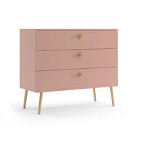 KOMMODE Ikon 100 Rosa, Schubladenkommode - Rosa, Holzwerkstoff (100/85/41cm) - Bettso