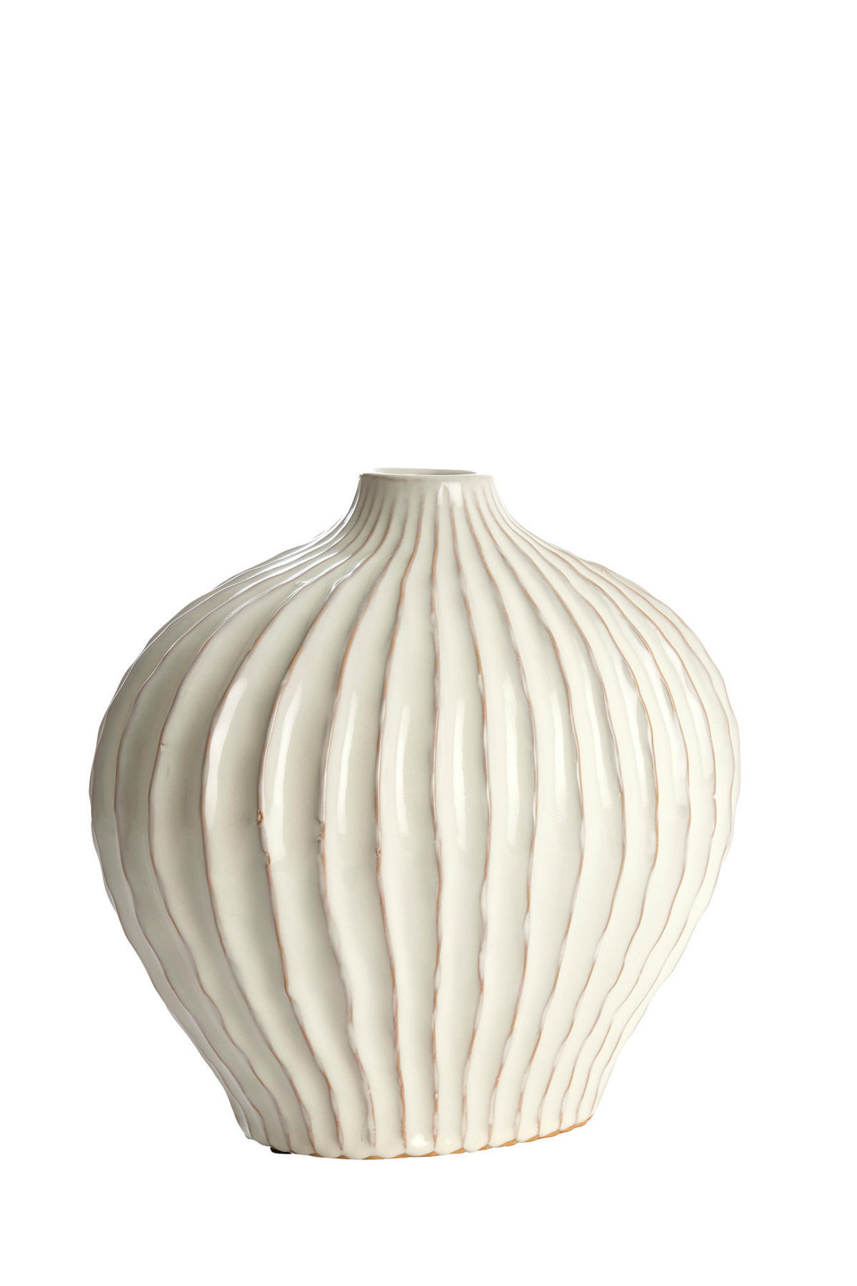VASE Lorito Weiß Ø35/30 cm - Weiß, Keramik (30cm) - Light & Living