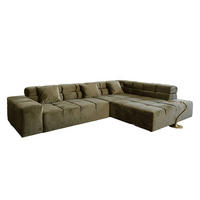 ECKSOFA MIT MOTORISCHEM SITZVORZUG NEVADA Hellgrün Velvet - Schwarz/Hellgrün, Textil (319/215cm) - KAWOLA