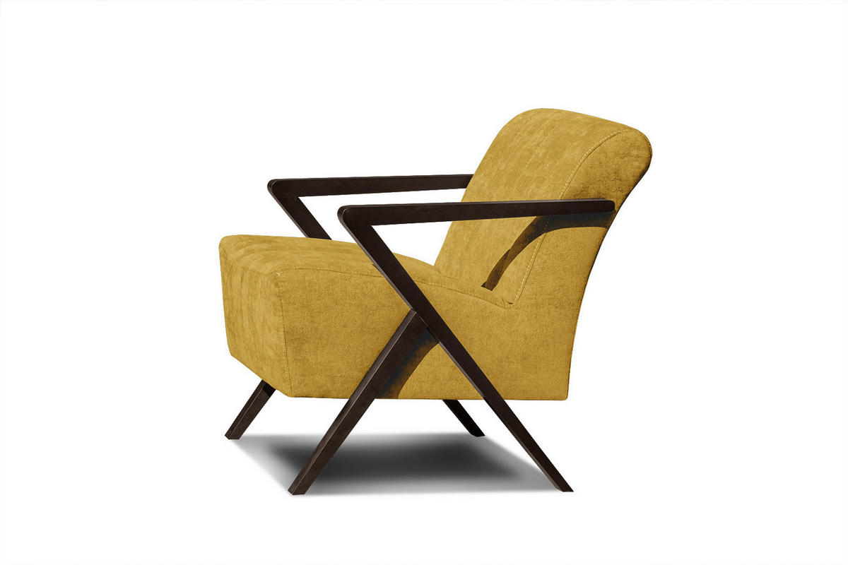 SESSEL LEBRON, gelb - Gelb, Holzwerkstoff/Textil (65/82/79cm) - Courtois Laville