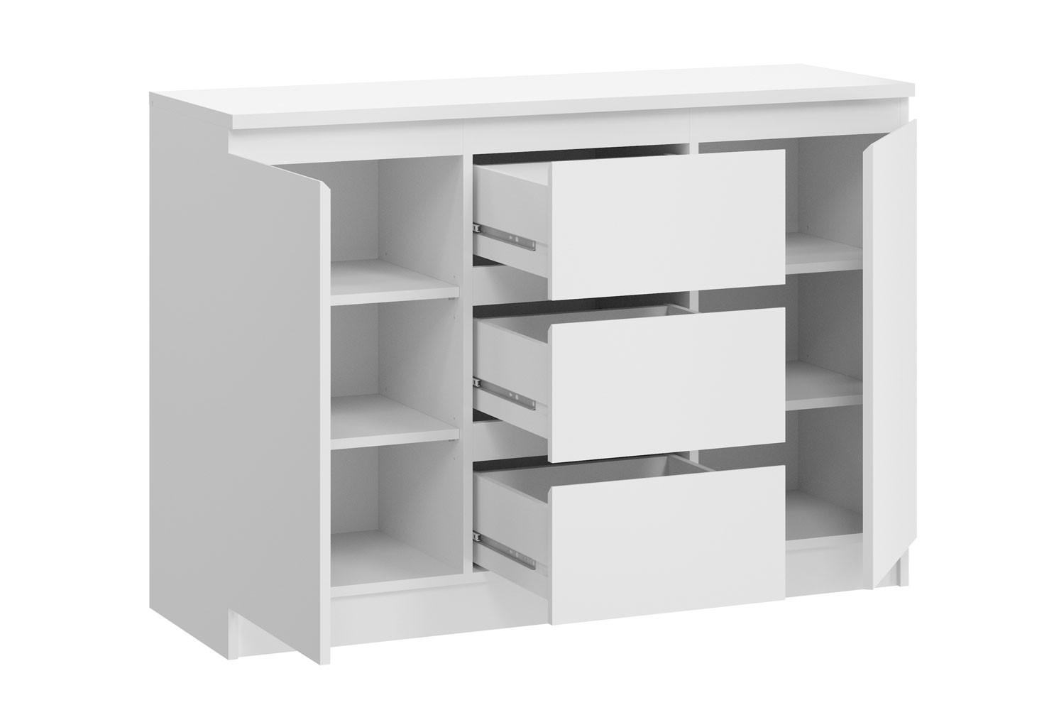 KOMMODE City weiß 120 / 40 / 84cm - Weiß, Holz/Holzwerkstoff (120/84/40cm) - Feldmann-Wohnen