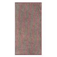 HANDTUCH TWO-TONE STRIPES 480 BORDEAUX - 23 - Rot, Textil (50/100cm) - Cawoe