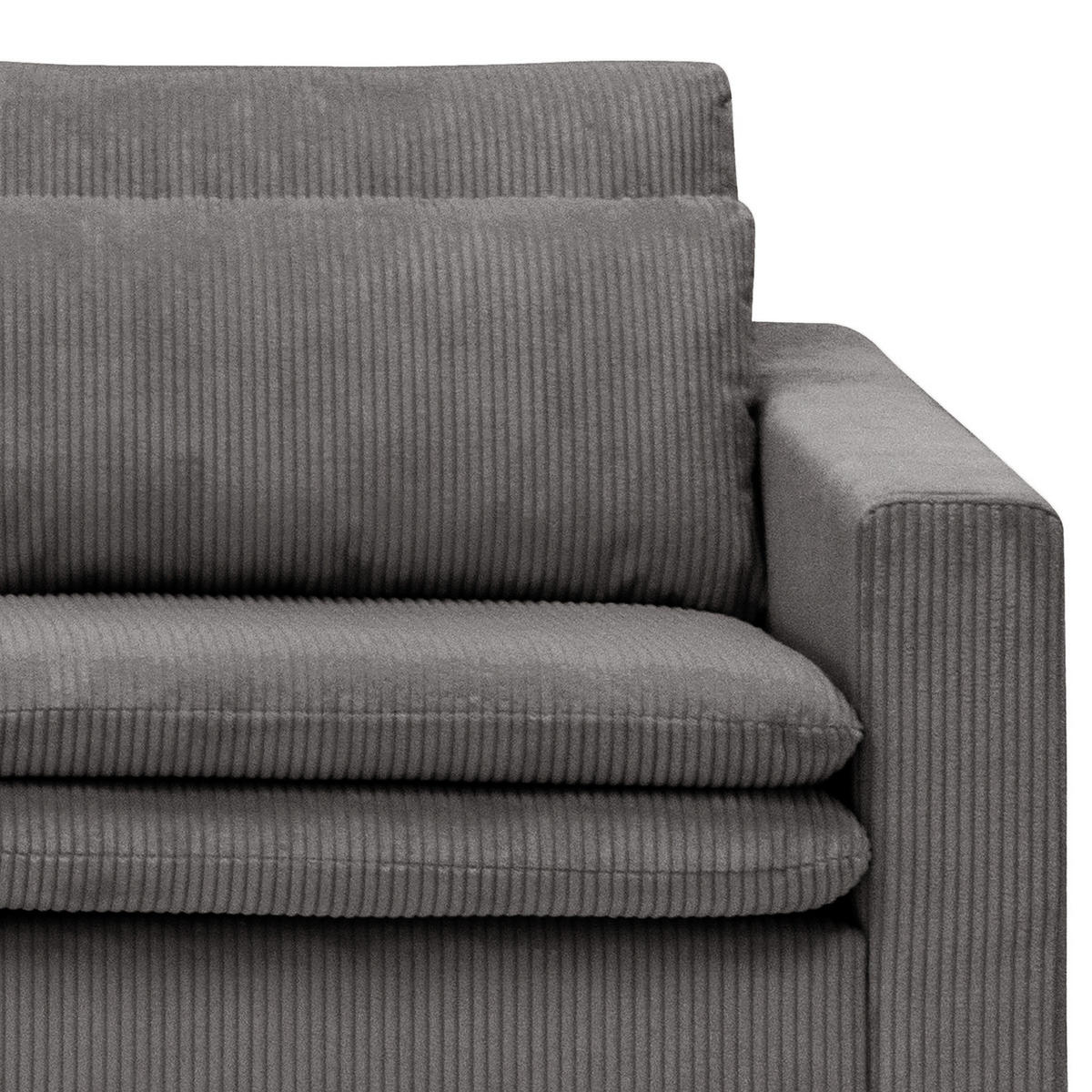 2,5-SITZER SOFA - Grau, Textil (180/82/104cm) - home24