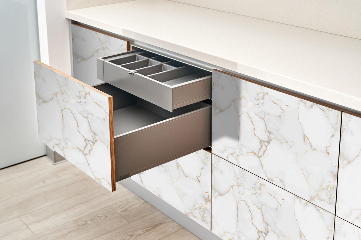 MÖBLAUFKLEBER 100x50 cm grau - Dunkelgrau, Kunststoff (100/50/0.1cm) - Wallfluent