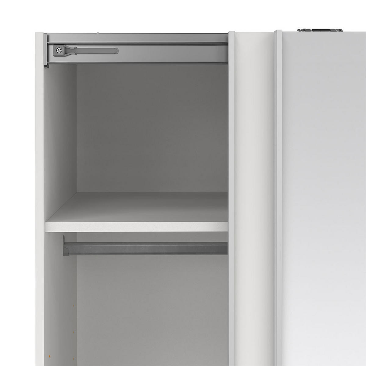 SCHIEBETÜRENSCHRANK, Como, Weiß, Holzwerkstoff, 119 x 67 x 201 cm - Weiß, Holzwerkstoff (119/201/67cm) - ebuy24