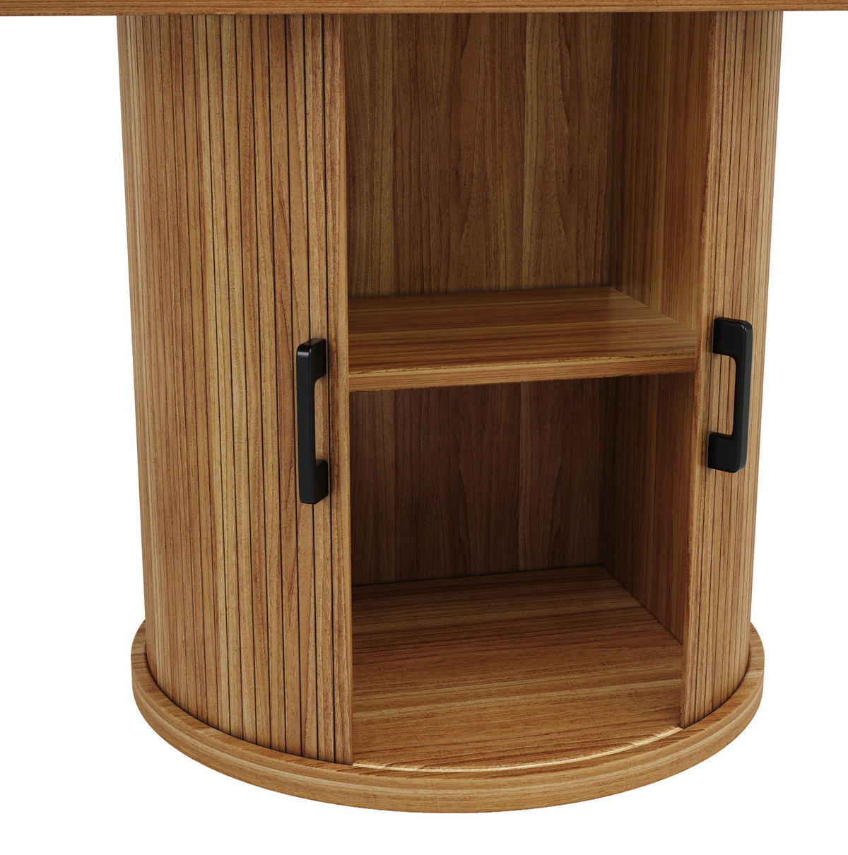 JÍDELNÍ stůl 118-158/118/76,8 cm ořechová z MDF s rozkládací deskou a úložným prostorem - hnědá, kompozitní dřevo (118/118/76.8cm) - OKWISH