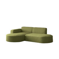 ECKSOFA Modena Studio, Stoff Quelle, Olive Links - Olivgrün, Holz (165/236cm) - Kaiser Möbel