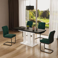 ROZKLÁDACÍ JÍDELNÍ STŮL Fenaro Černá/bílá - bílá/černá, kompozitní dřevo (80/120/77.3cm) - Vicco